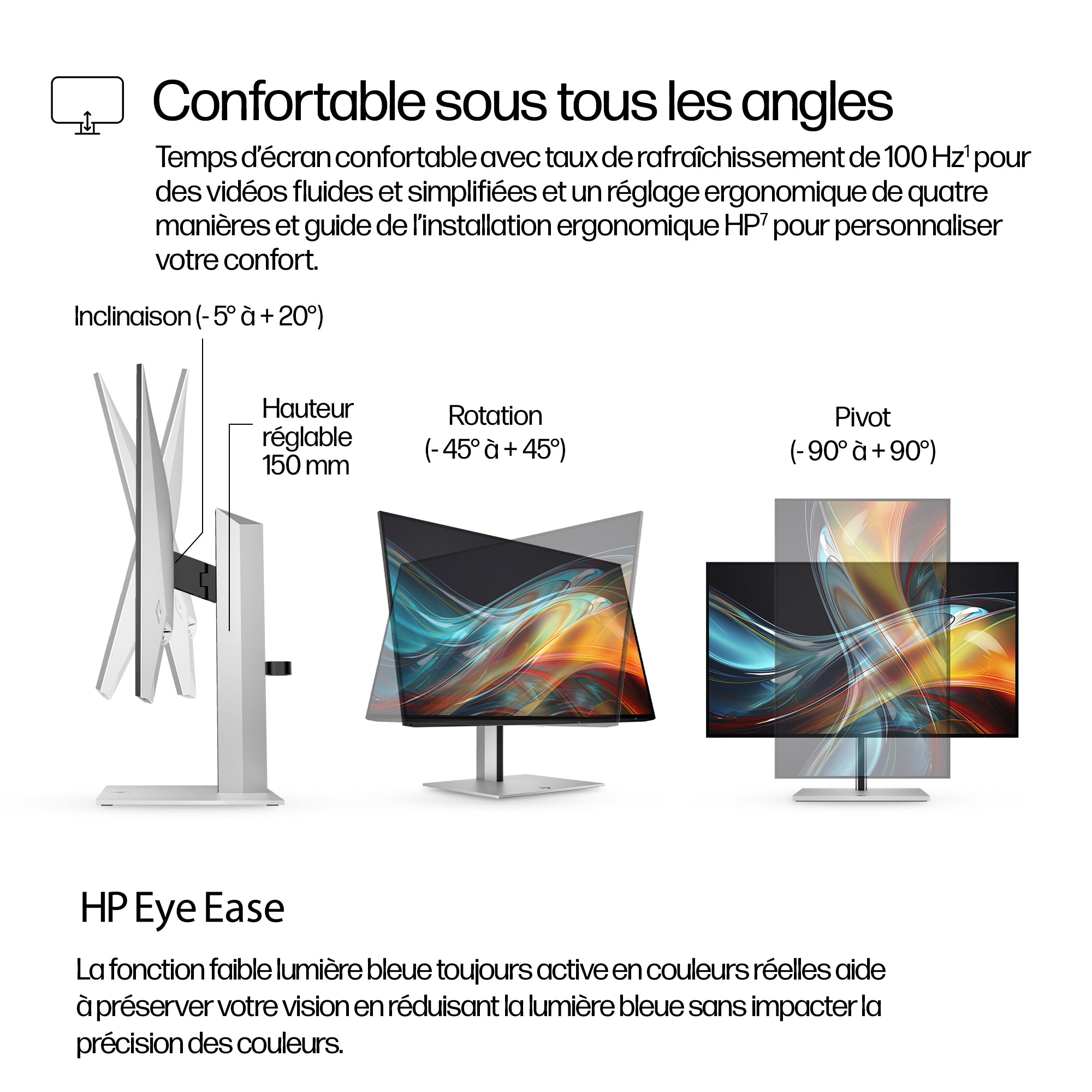 "HP Series 7 Pro 24 inch WUXGA Monitor - 724pn PVC Free écran plat de PC 61 cm (24"") 1920 x 1200 pixels LCD Argent"