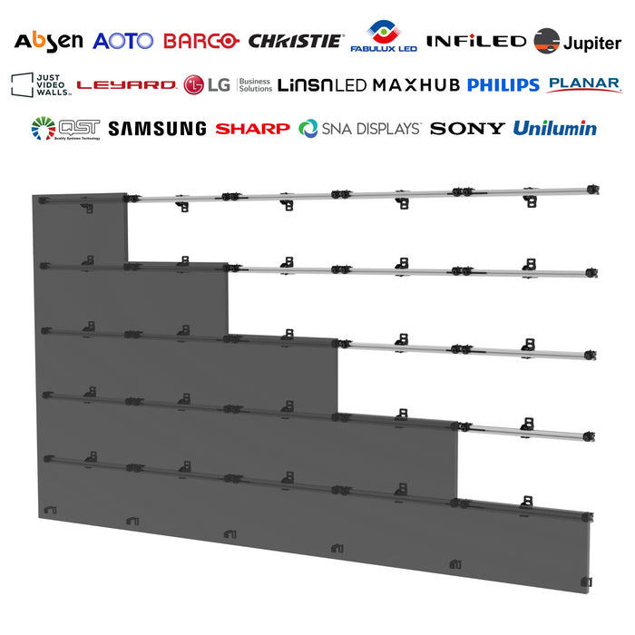 3x3 Universal wall mount for latching dvLED displays up to 960mm wide