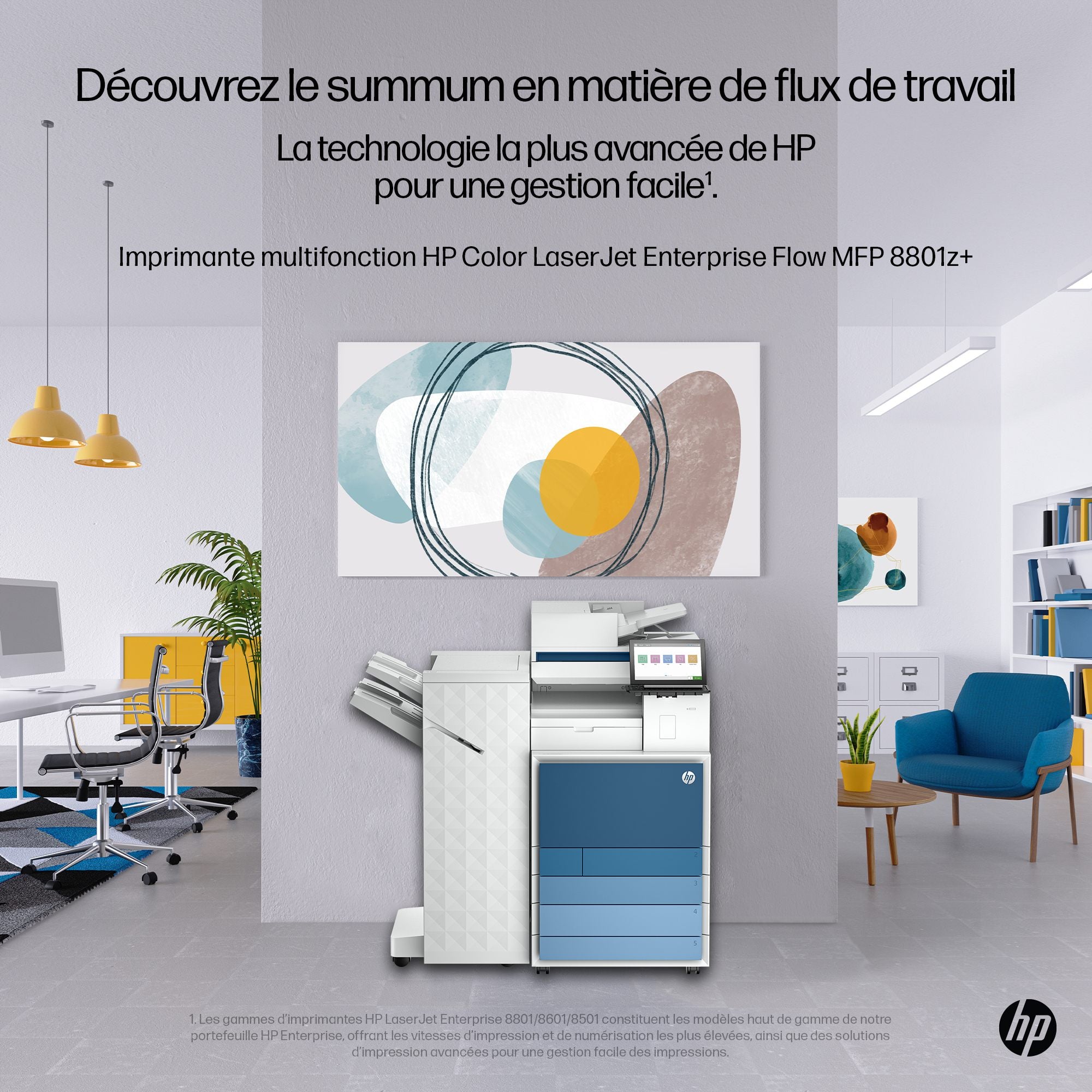 HP Clr LaserJet Ent Flw MFP8801z+Prntr E