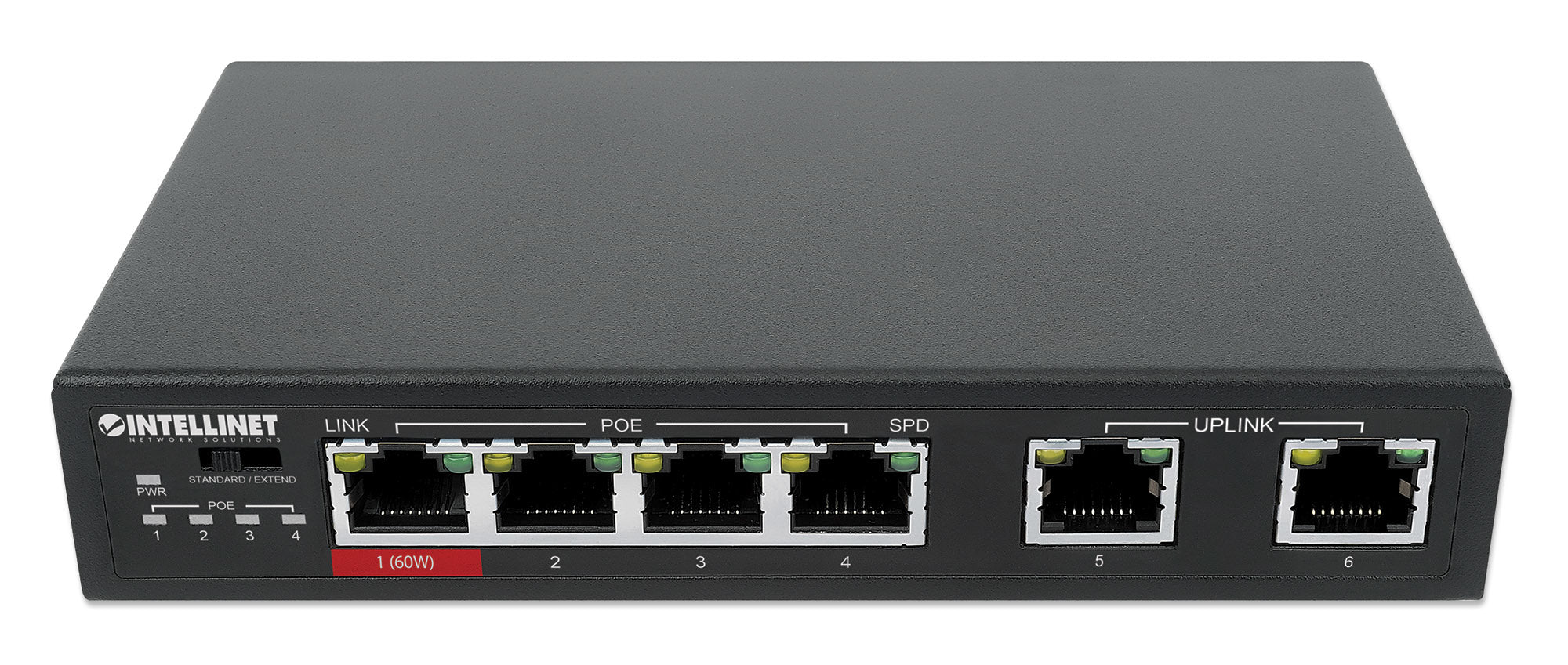 Intellinet 561686 commutateur réseau Fast Ethernet (10/100) Connexion Ethernet, supportant l'alimentation via ce port (PoE) Noir