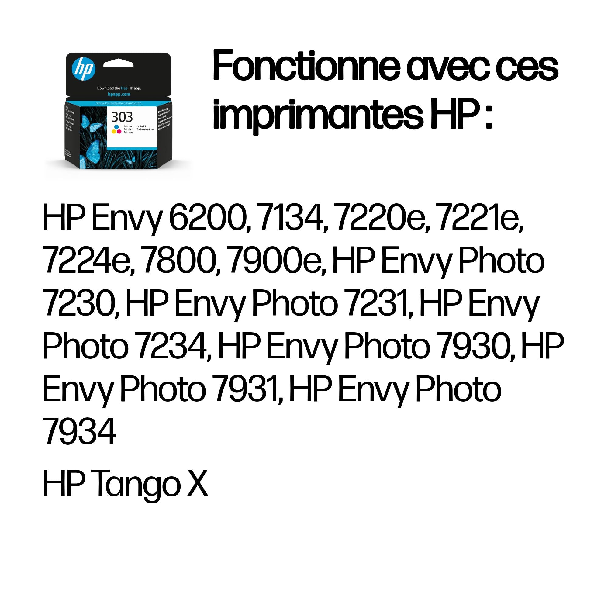 HP 303 Tri-colour Ink Cartridge WCF (P)