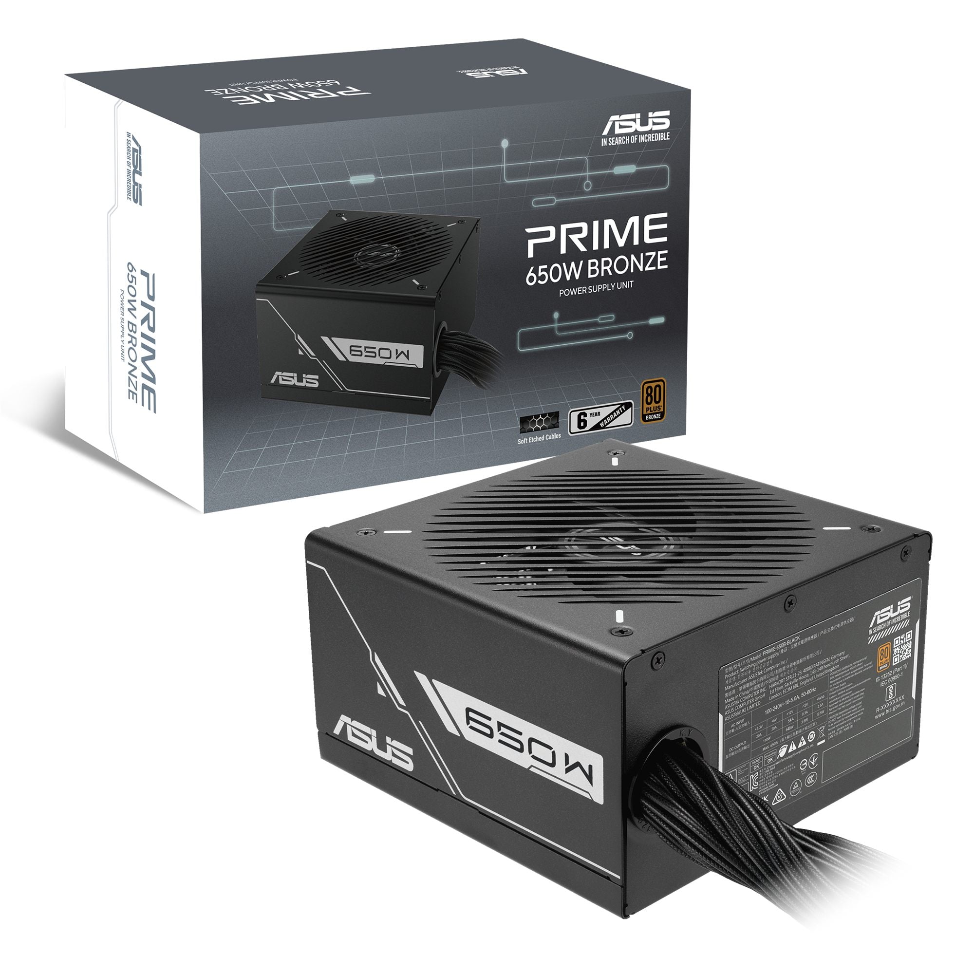 ASUS Prime 650W Bronze Black PSU