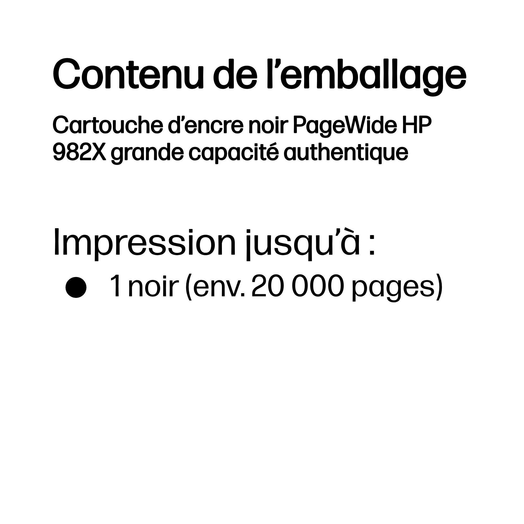 HP 982X High Yield Black Original PageWide Cartridge