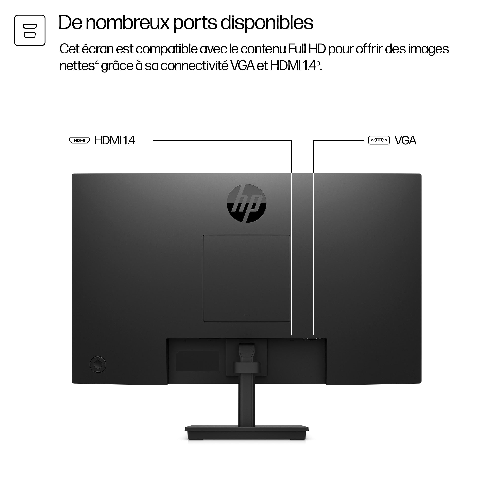HP Écran Series 3 Pro 324pvs 23.8p FHD 1920x1080 HDMI VGA 3/3/0