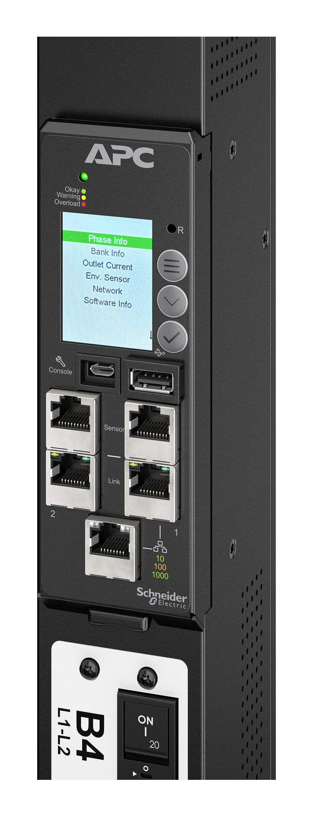 APC NetShelter Rack PDU Advanced Metered 11.5kW 3PH 415V 20A 520P6 42 Outlet