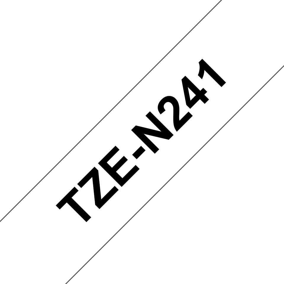 BROTHER P-TOUCH TZE-N241 noir sur blanc 18mm