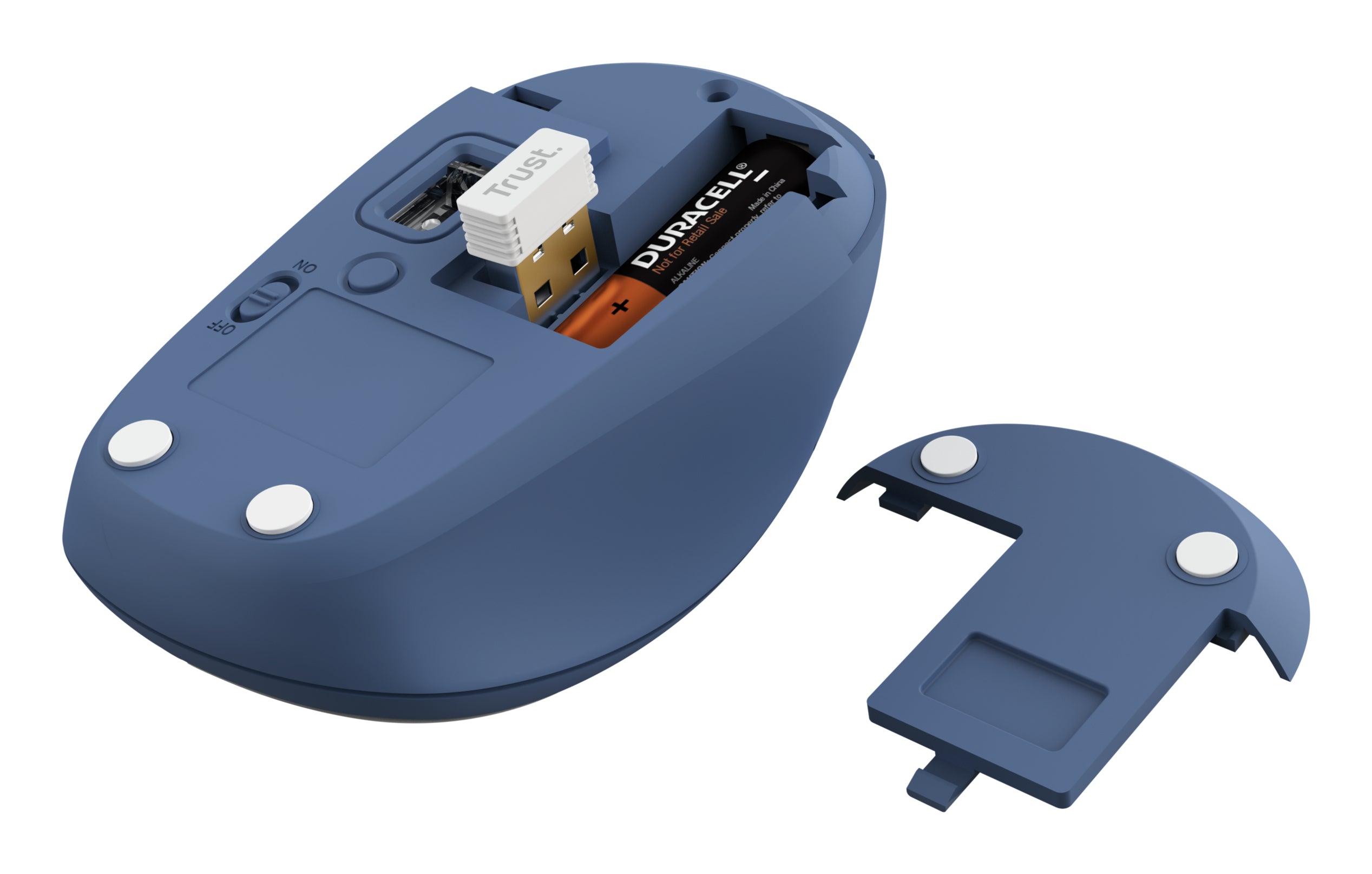 TRUST Souris sans fil compacte YVI+ Multi-connexion Bluetooth + 24 Ghz - Noire