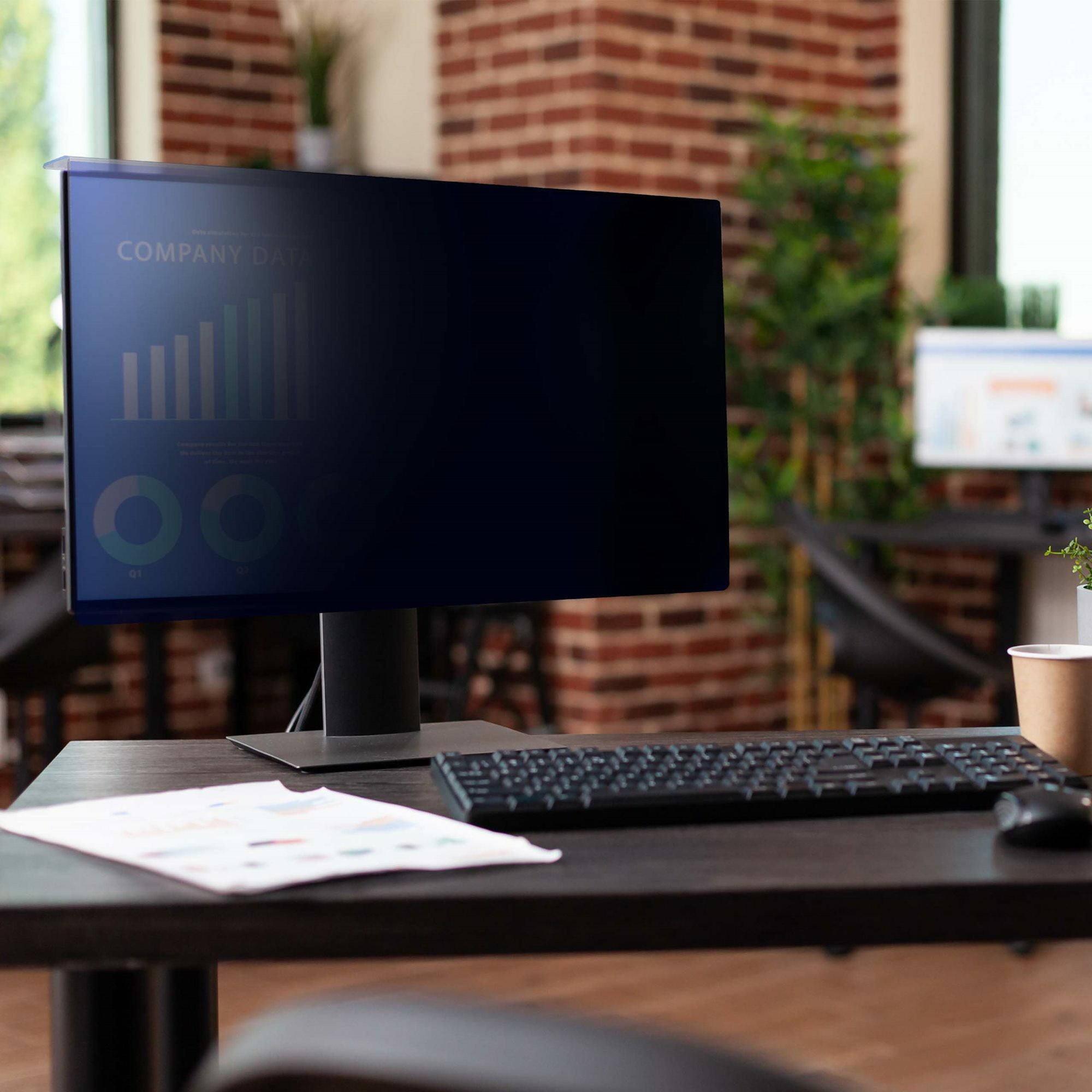 24" Monitor Privacy Screen Hanging