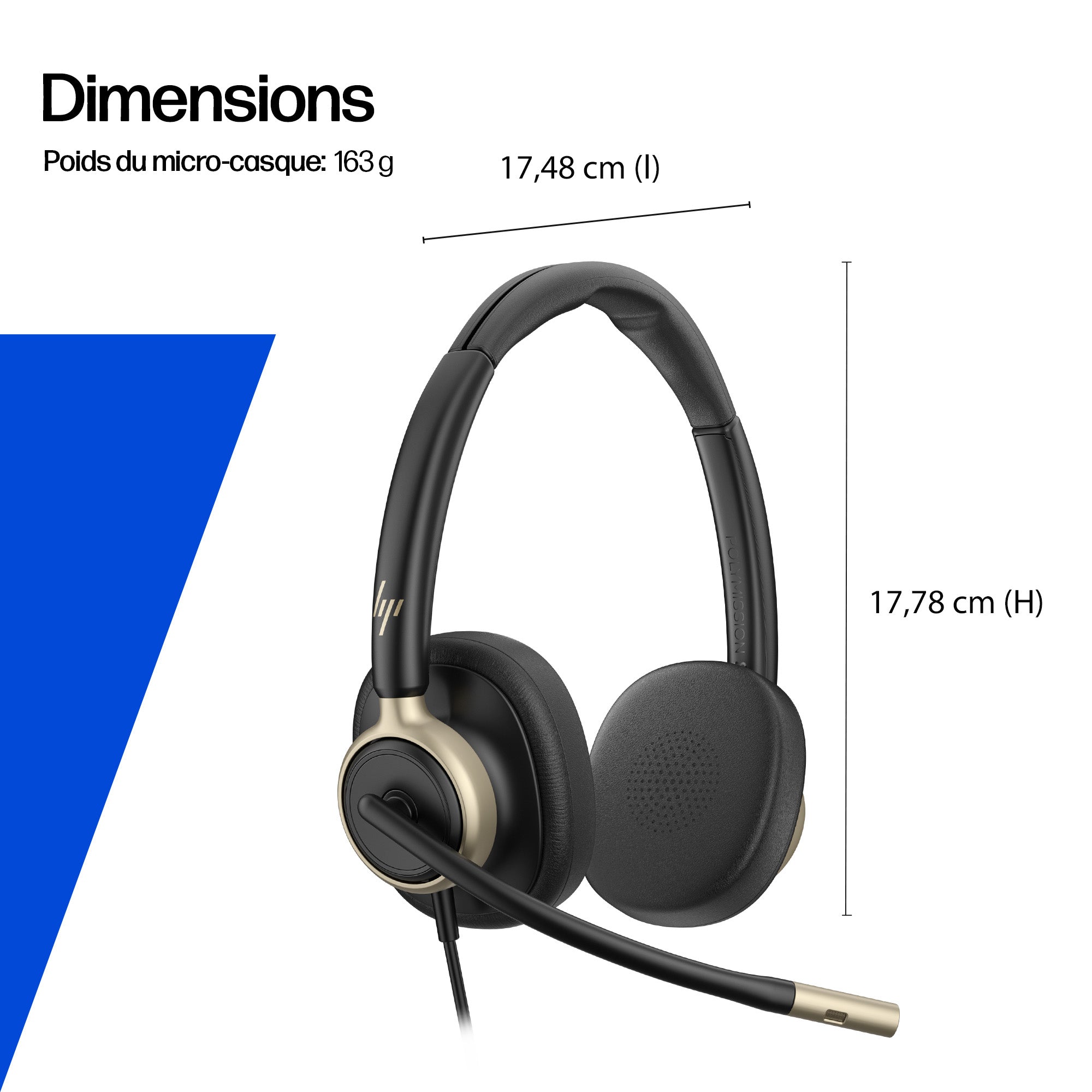 HP Poly Mission 815 Monaural USB Wired Headset Bulk WW