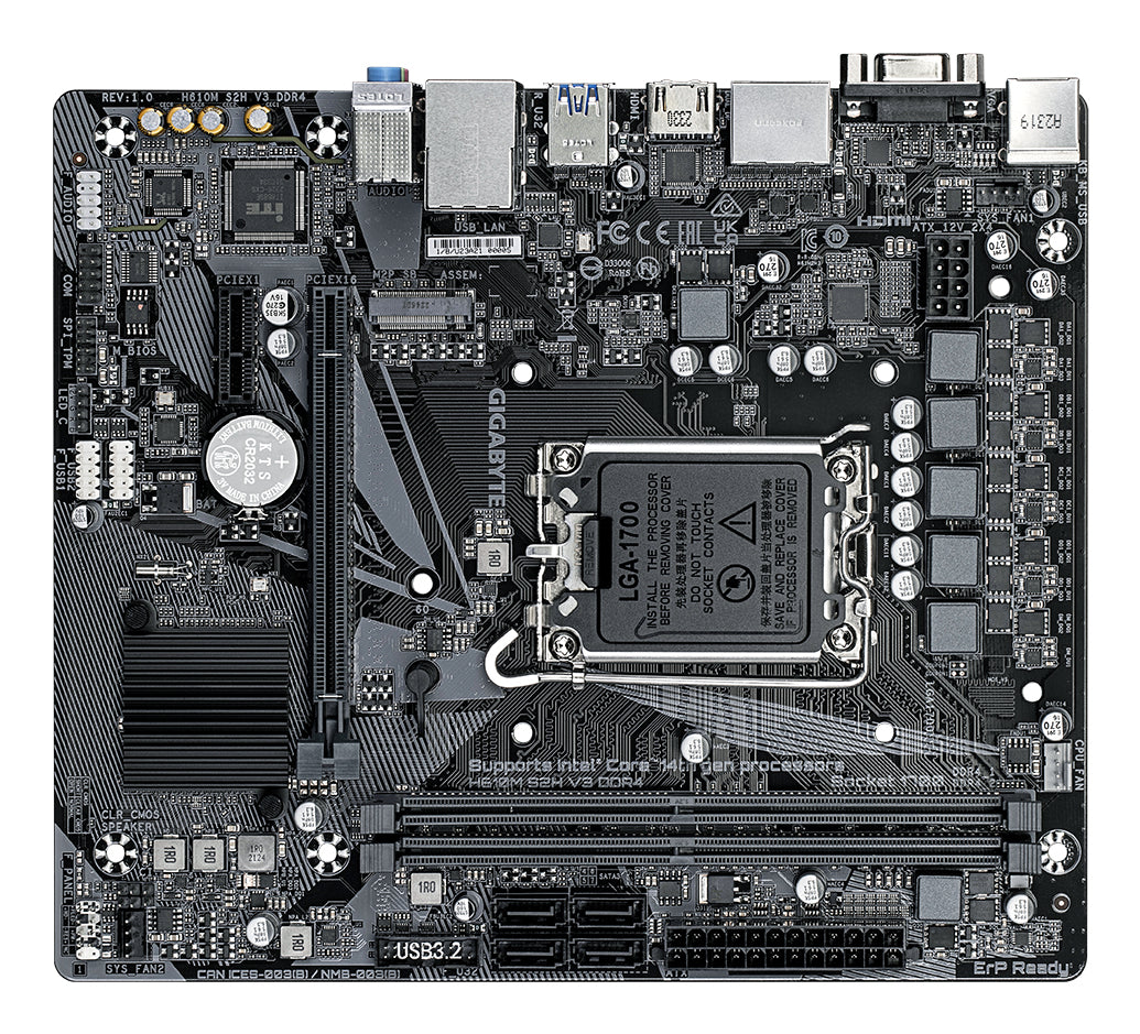 GIGABYTE H610M S2H V3 DDR4 carte mere Intel H610 Express LGA 1700 micro ATX