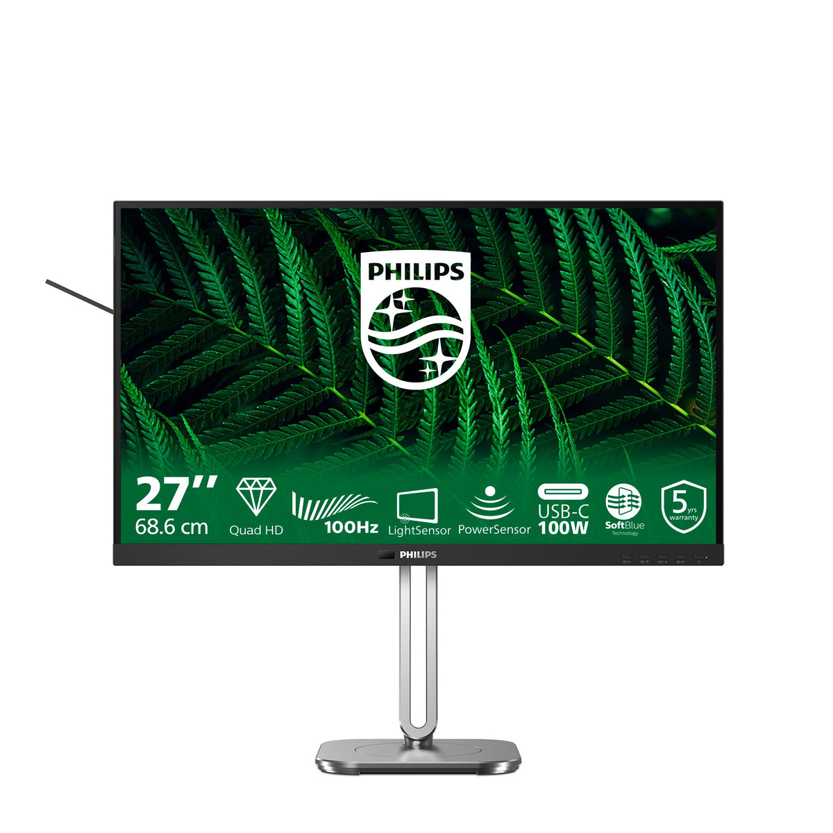 PHILIPS 27B2G5601/00 Monitor 27p 2560x1440 100Hz 2xHDMI DP USB dark gray