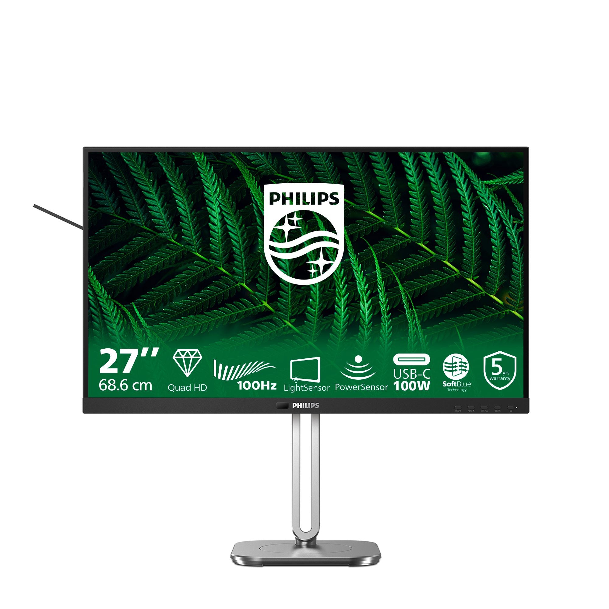 PHILIPS 27B2G5601/00 Monitor 27p 2560x1440 100Hz 2xHDMI DP USB dark gray