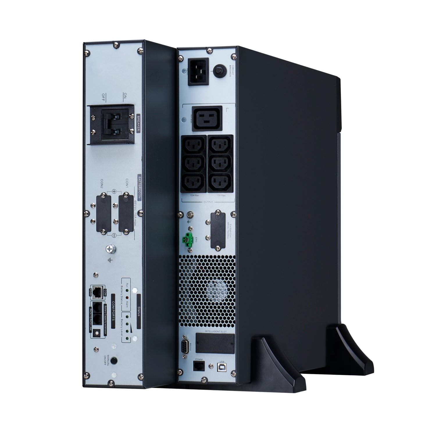 APC Easy UPS On-Line UPS Rack AC 230V 2700Watt 3000VA Li-ion RS-232 USB output connectors 7 4U 19 Black with silver