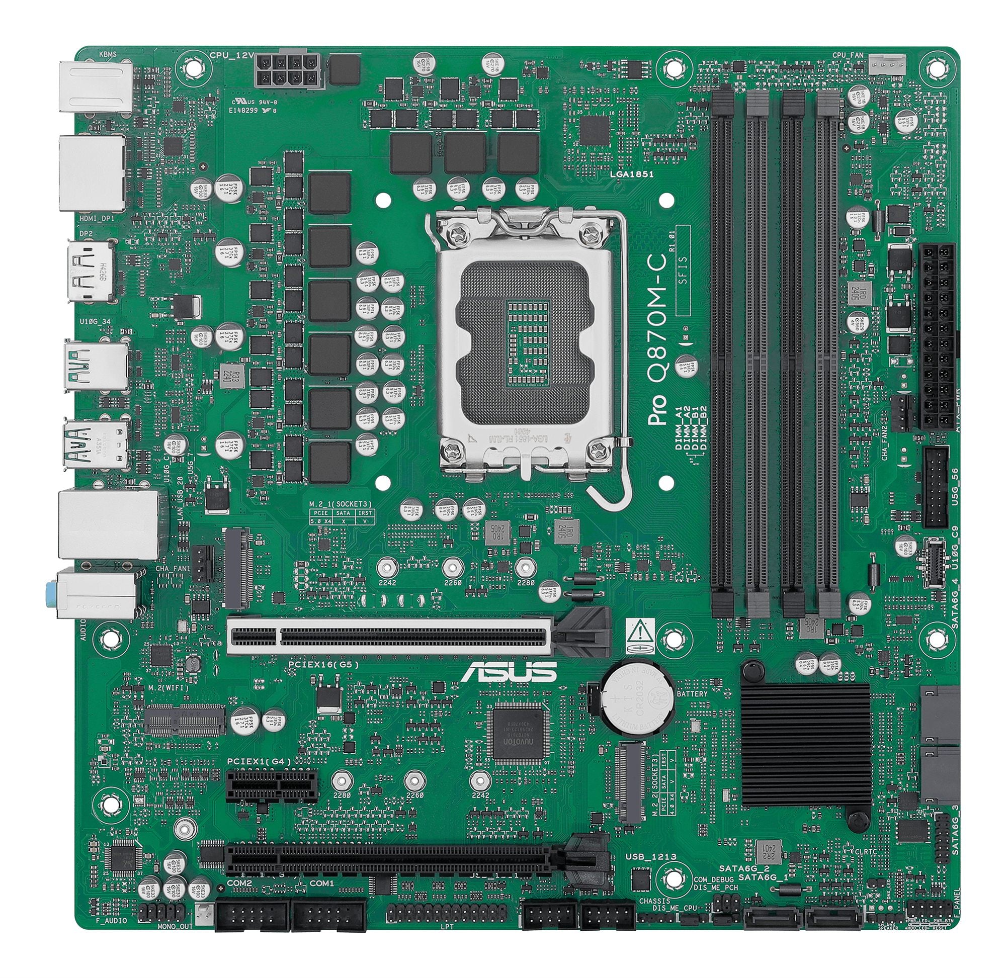 ASUS Q870 LGA1851 DDR5 Micro-ATX motherboard 2xHDMI 1xDP 2xM.2 4xSATA