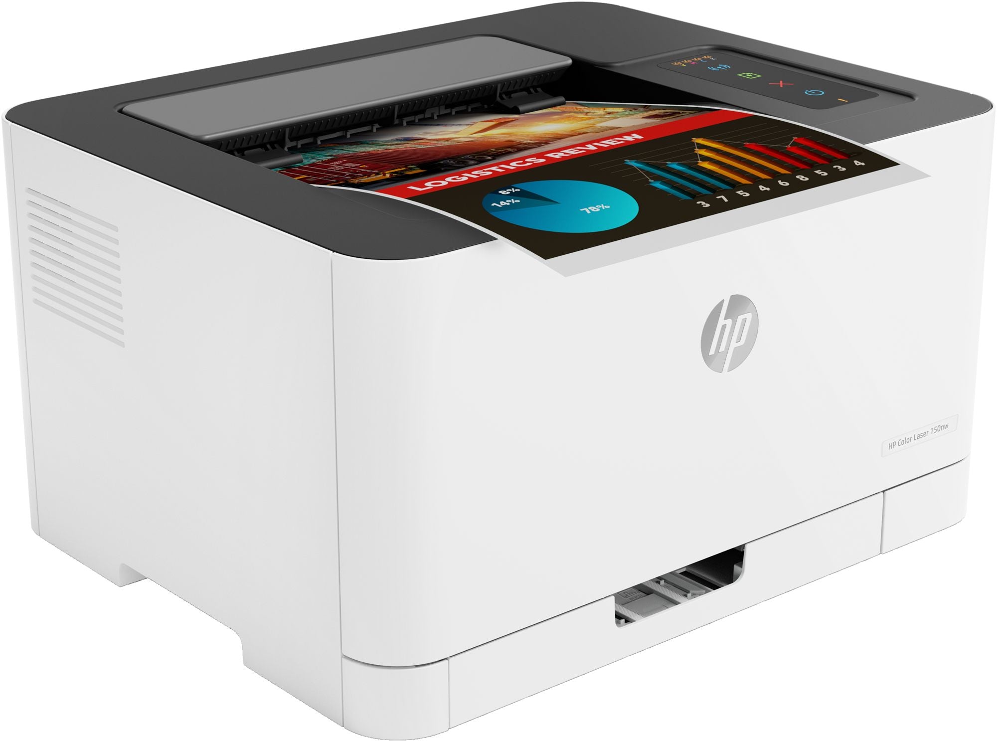 HP Color Laser 150nw Printer colour laser A4 600x600dpi 4ppm colour 18ppm capacity 150 sheets USB 2.0 LAN Wi-Fi