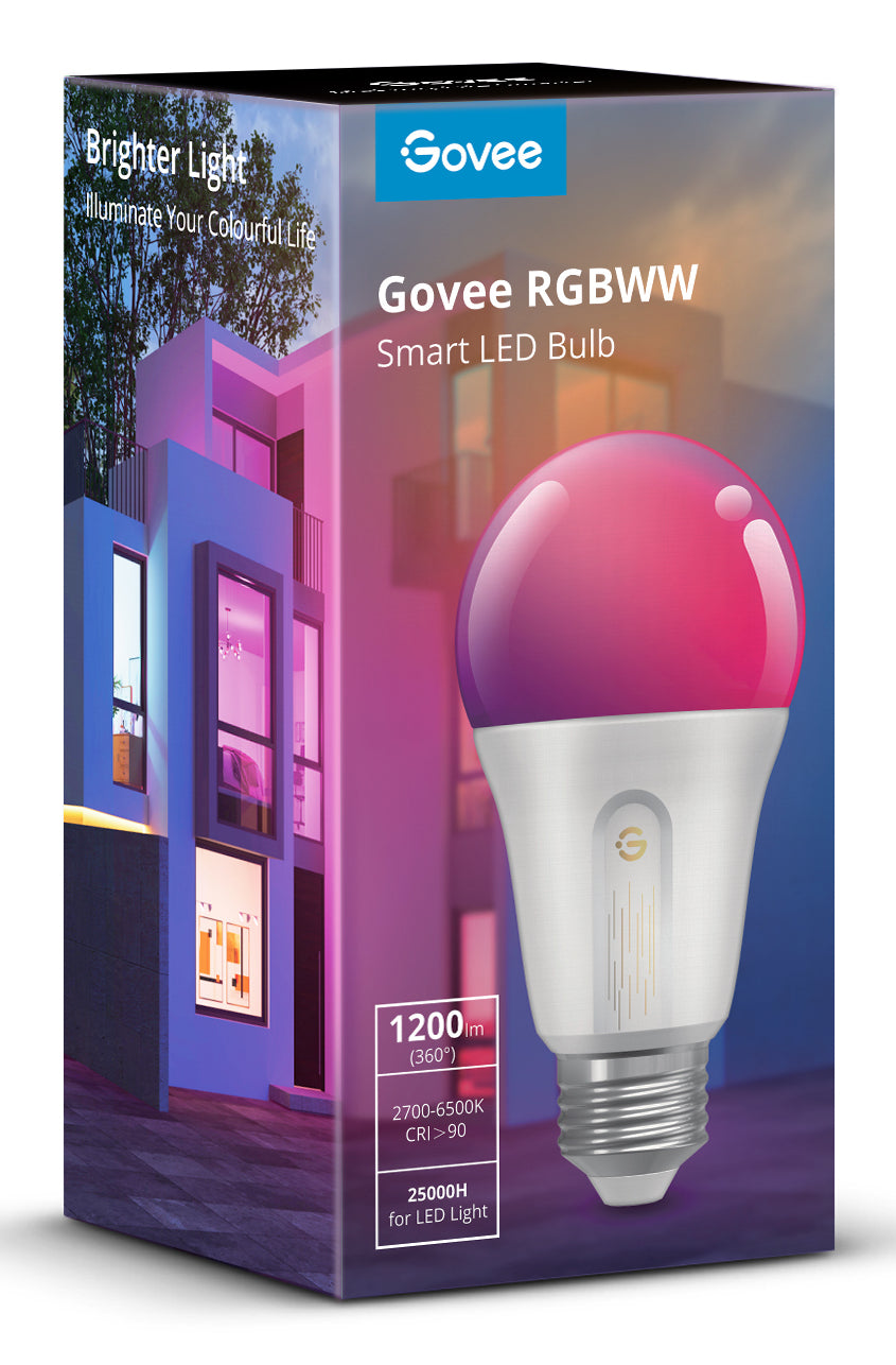 Govee H6009 Ampoule | Ampoule intelligente RGBW | Wi-Fi, Bluetooth