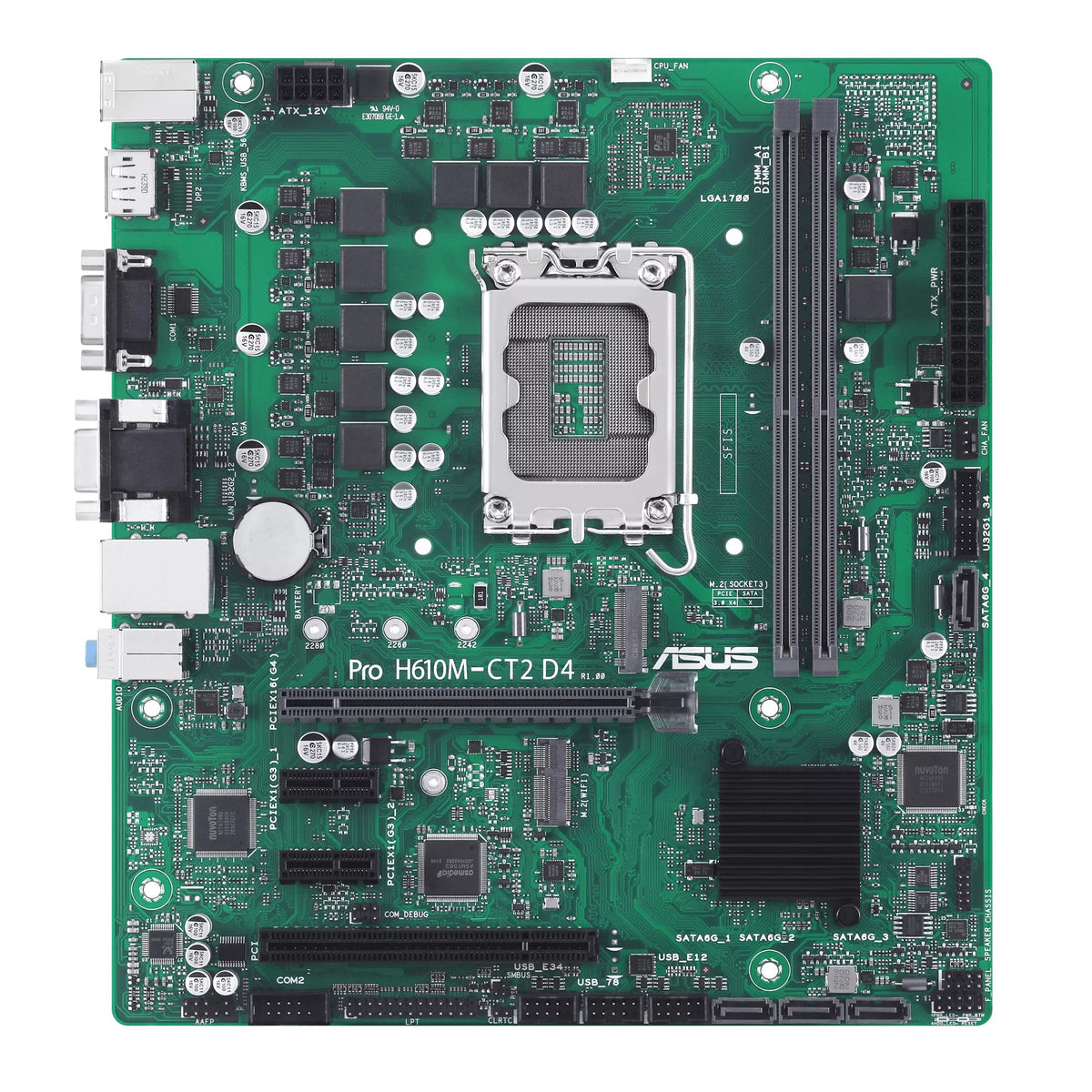 ASUS PRO H610M-CT2 D4-CSM LGA1700 2DDR4 microATX 4xSATA MB 1xD-Sub 1xM.2 1xPCIe 4.0