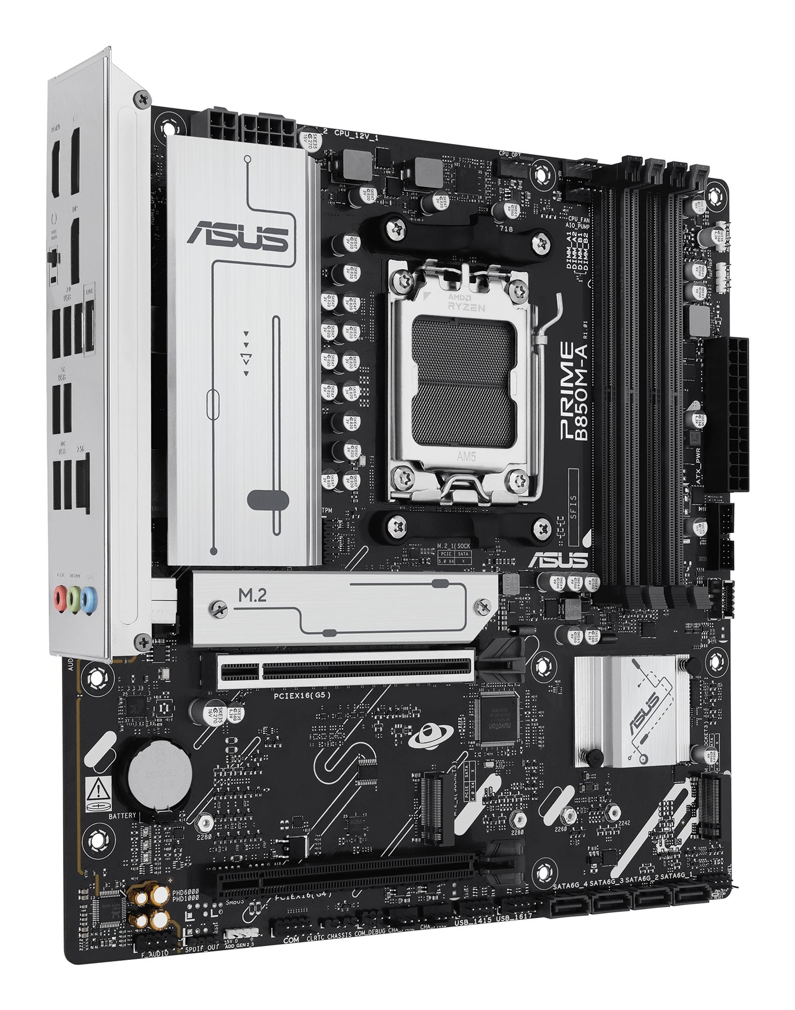 ASUS AMD B850 DDR5 mATX motherboard 1xHDMI 1xDP 3xM.2 4xSATA