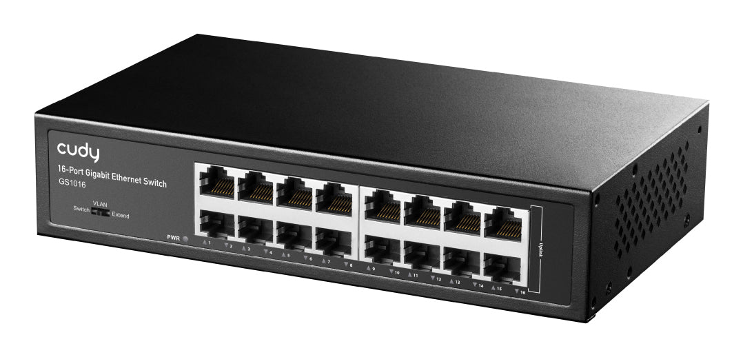 Cudy GS1016 commutateur réseau Non-géré Gigabit Ethernet (10/100/1000) Noir