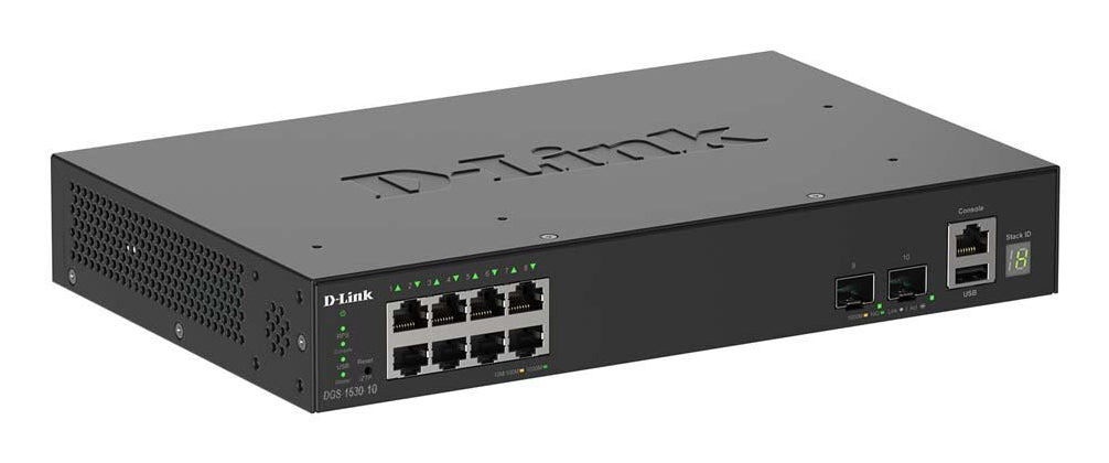 D-LINK 8 Ports GE + 2 Ports 10G SFP+ Smart Managed Switch