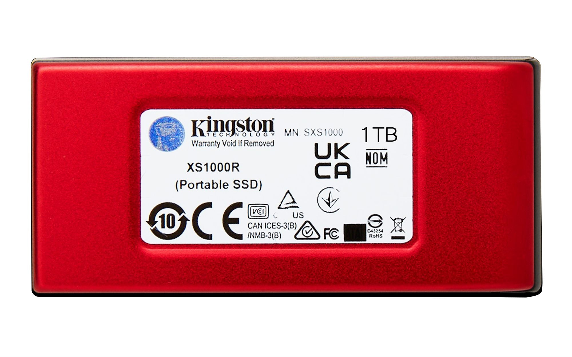 KINGSTON XS1000R 1To SSD Pocket-Sized USB 3.2 Gen 2 External Solid State Drive Red