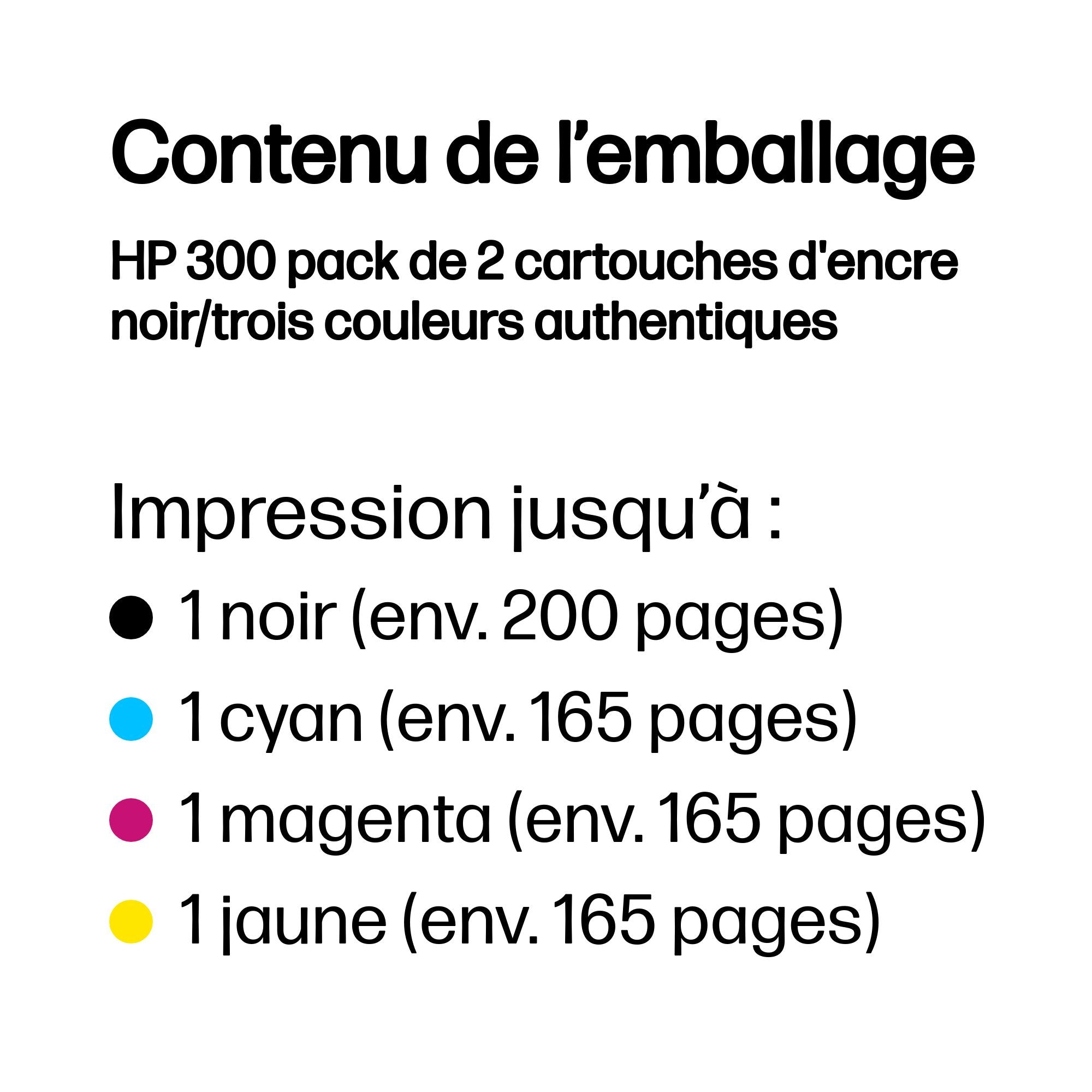 HP 300 original Ink cartridge CN637EE black and tri-colour standard capacity 2 x 4ml black: 200 pages colour: 165 pages 2-pack