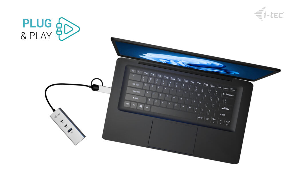 I-TEC USB-C/USB-A Metal HUB 3 2x USB-C Gen1 1x USB-A Gen1 1x 2.5GLAN
