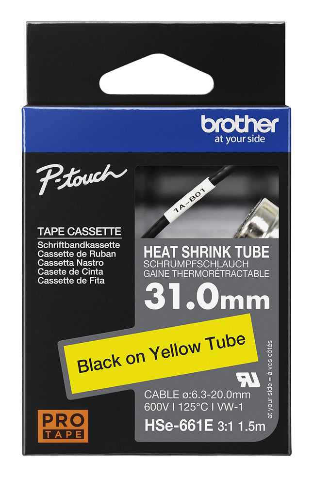 31.0MM BLACK ON YELLOW HEAT SHRINK TAPE