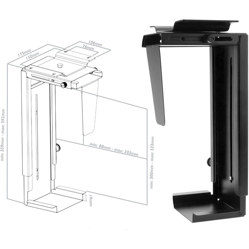Techly ICA-CS 66 Support d'ordinateur haut rotatif