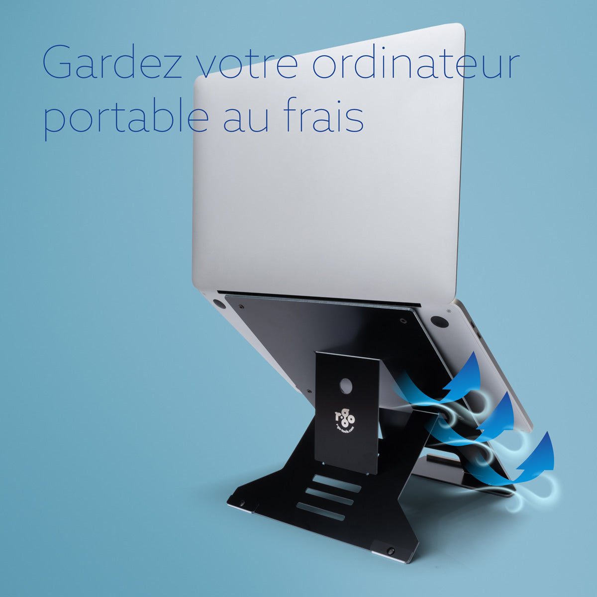 R-GO TOOLS Support pour PC portable Riser Document, noir