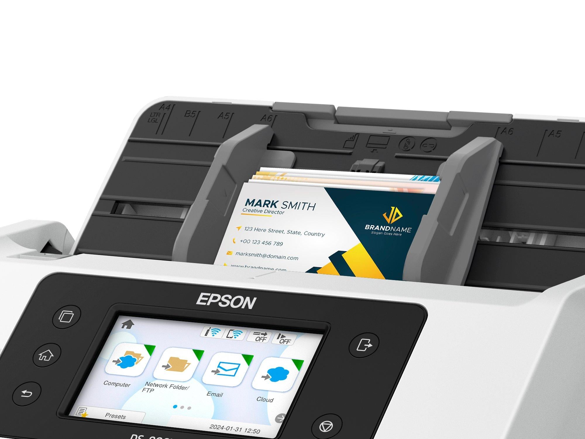 EPSON WorkForce DS-900WN Scanner A4 network and Wifi 70ppm/140ipm feeder 100 sheets