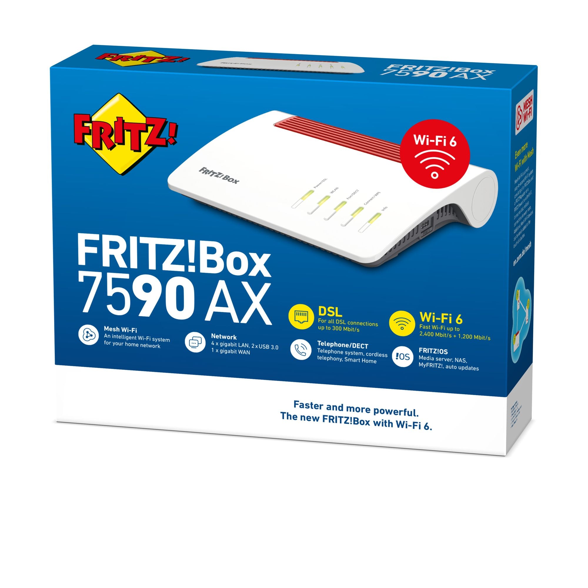 FRITZ! 20002999 FritzBox 7590 AX Routeur Wi-Fi 6 Double Bande