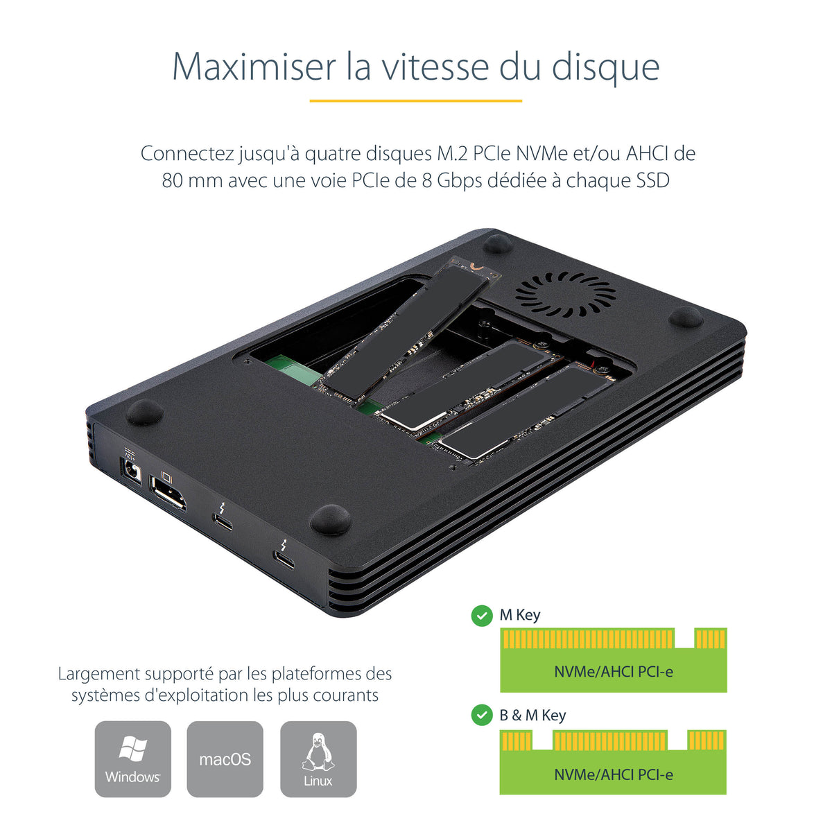 4 Bay Thunderbolt 3 NVMe Enclosure