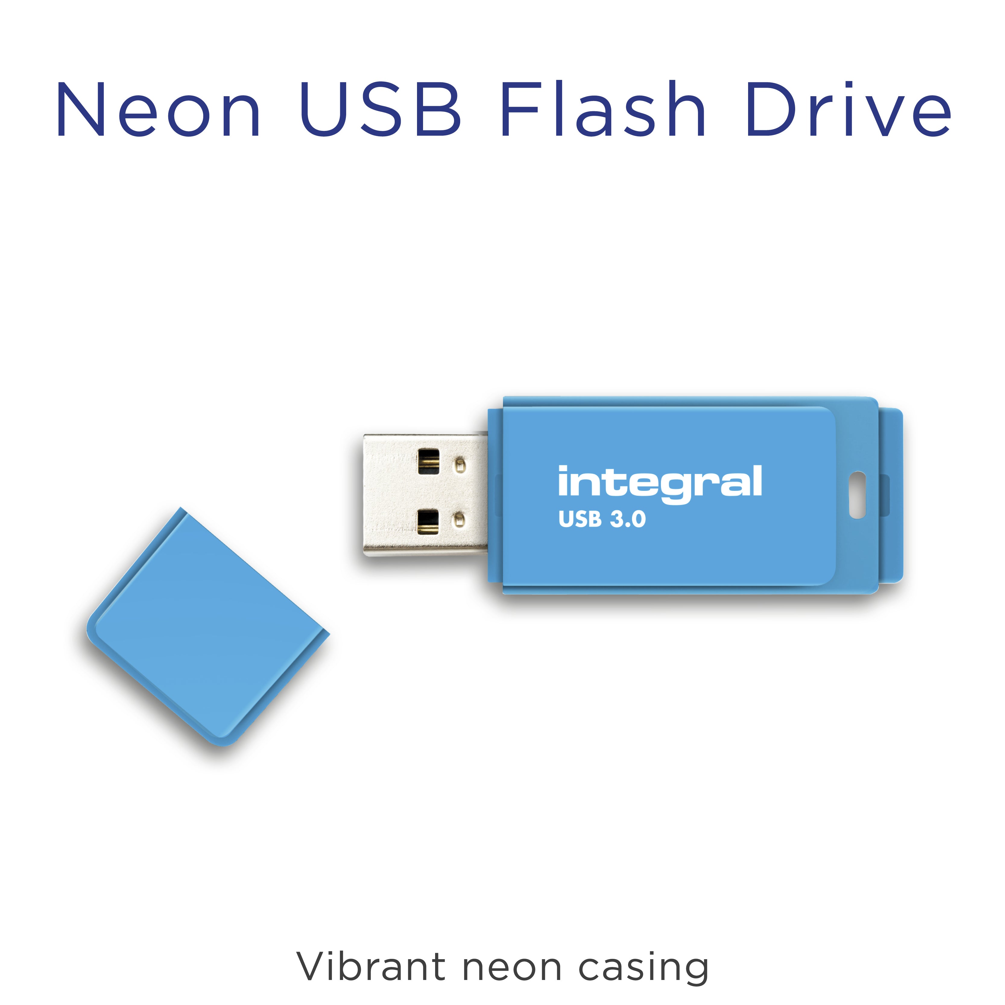 USB Flash Drive NEON USB 3.0 BLUE 32GB