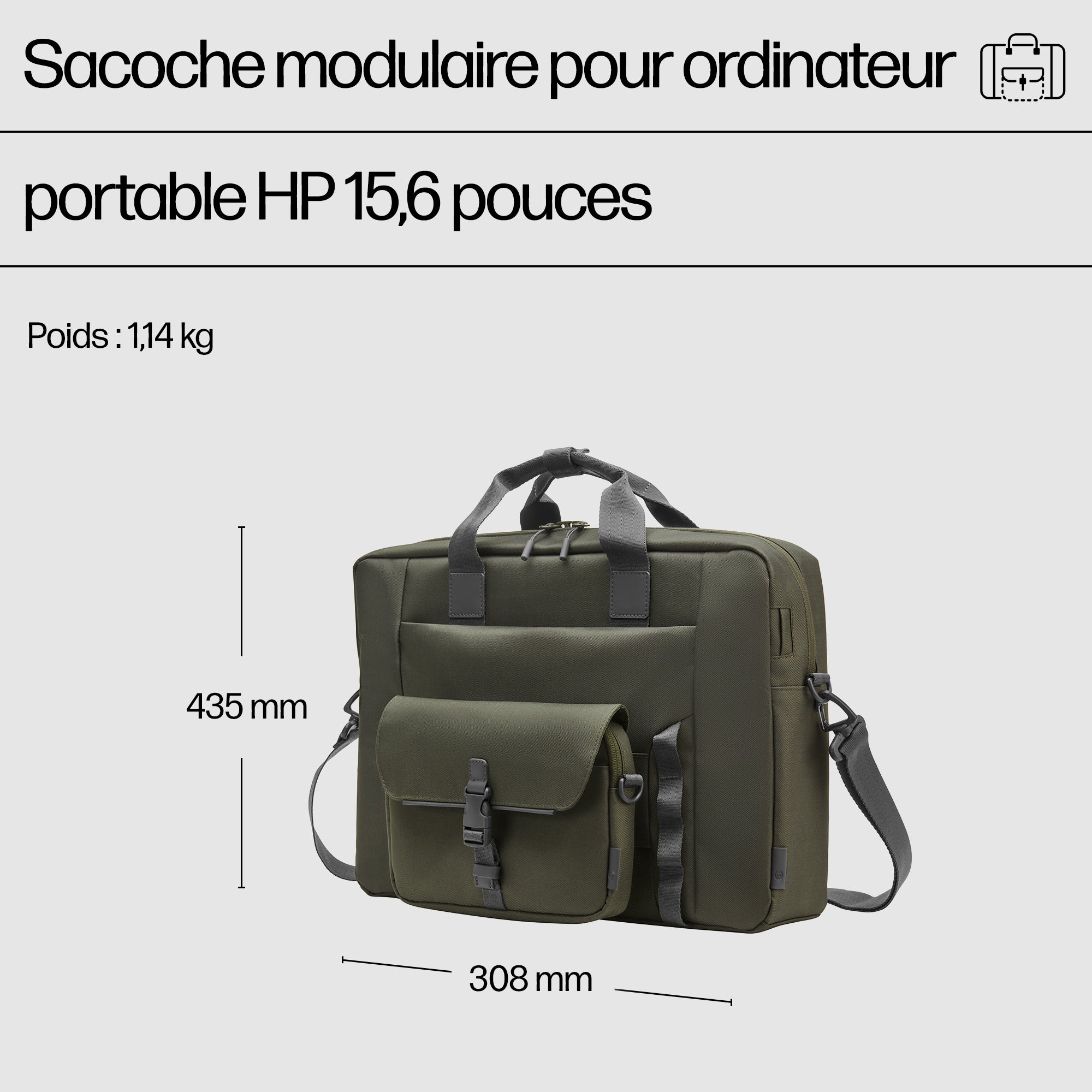 HP 15.6p Modular Laptop Bag