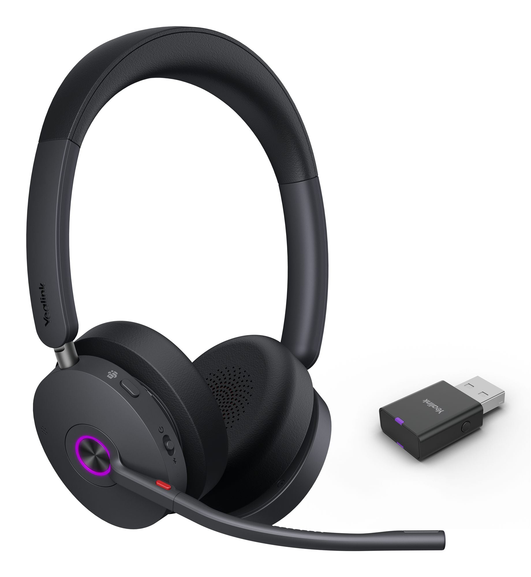 Yealink WH68 Hybrid Teams Avec fil &sans fil Arceau Appels/Musique USB Type-C Bluetooth Noir