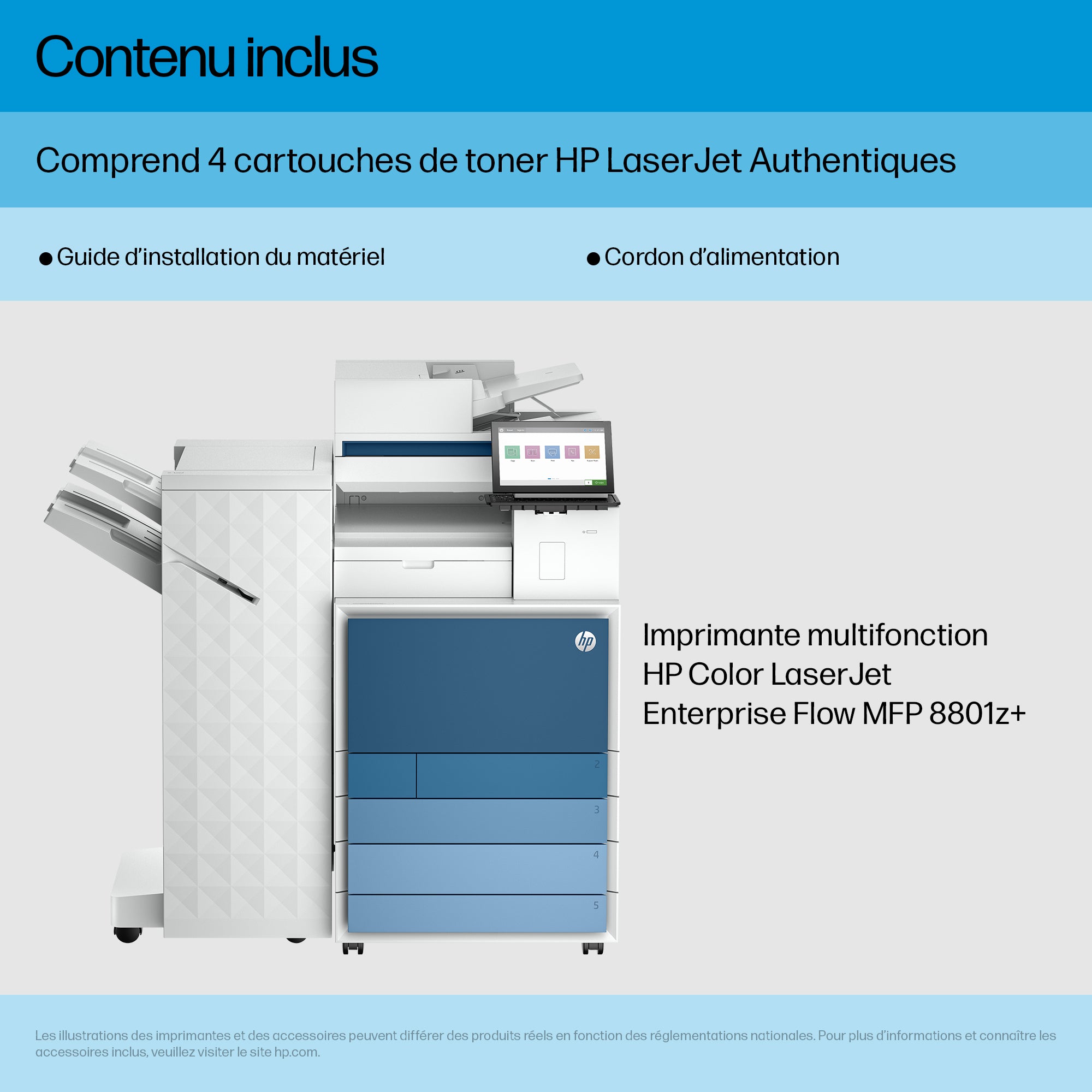HP Clr LaserJet Ent Flw MFP8801z+Prntr E