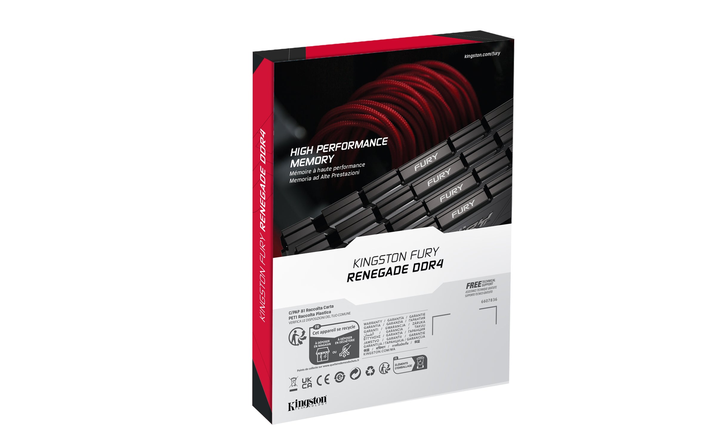KINGSTON 16Go 4000MT/s DDR4 CL19 DIMM Kit of 2 FURY Renegade Black
