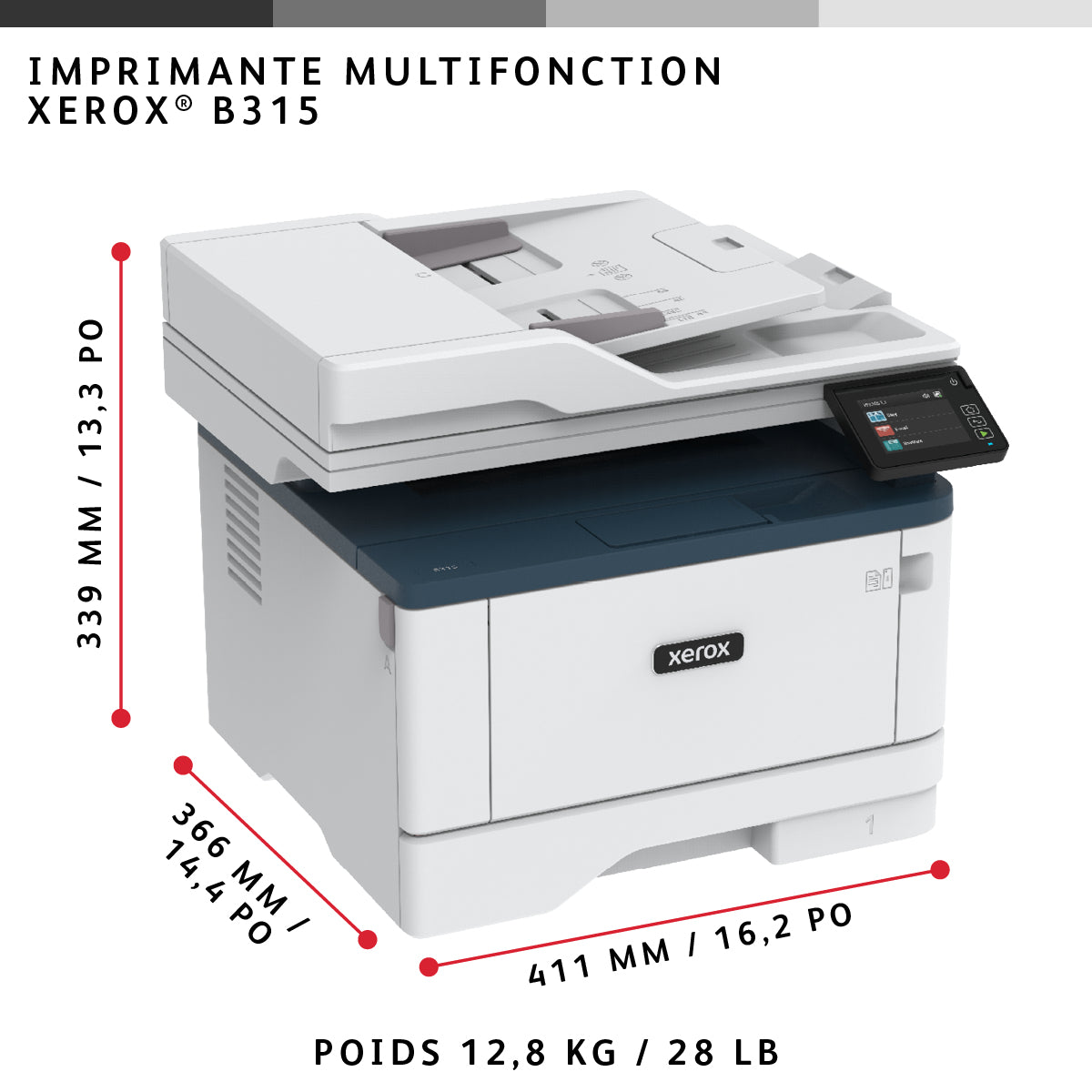 Xerox B315 Mono MFP 40ppm 4in1 2500py
