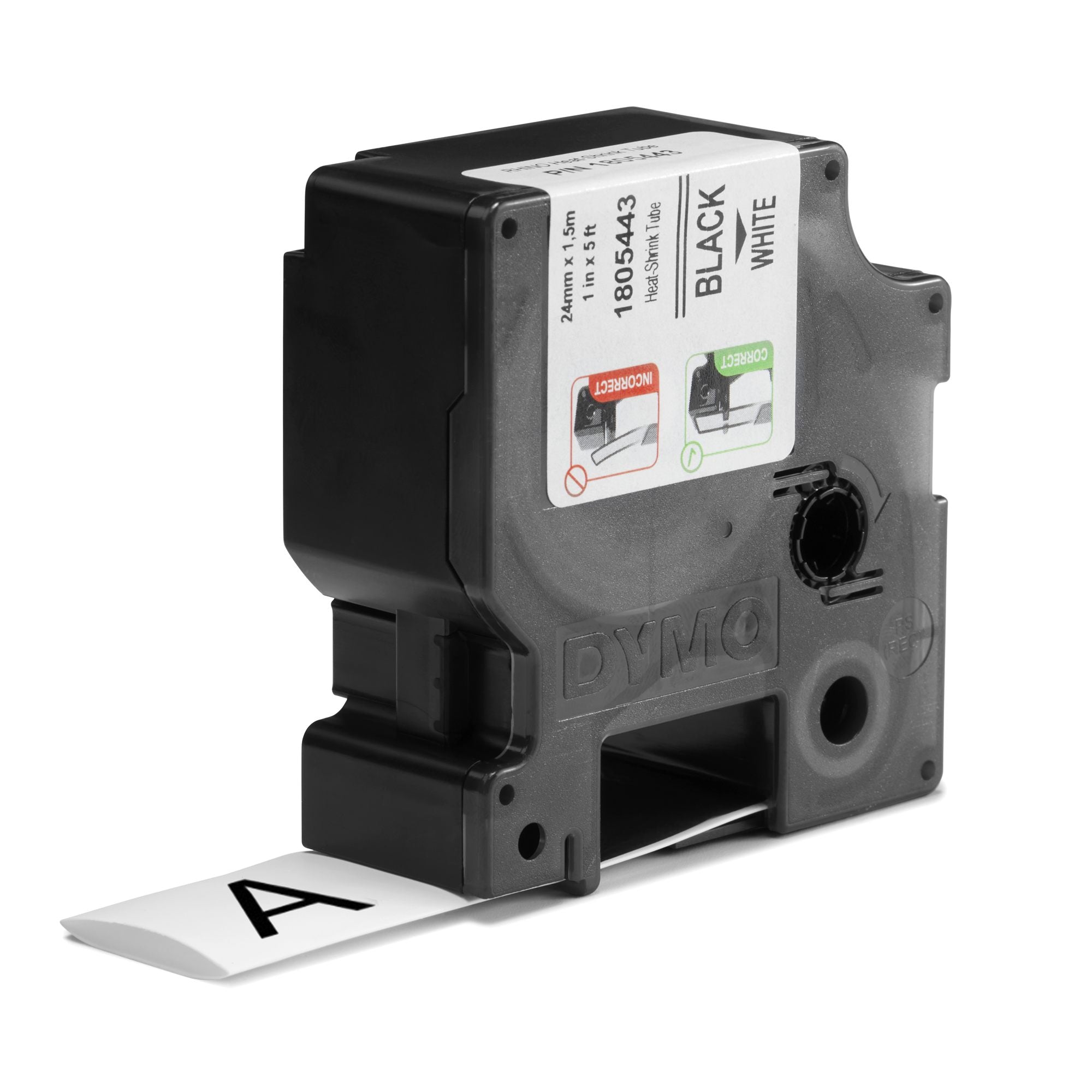 DYMO Etiquettes industrielles 1805443 noir/blanc 24mm 1,5 m