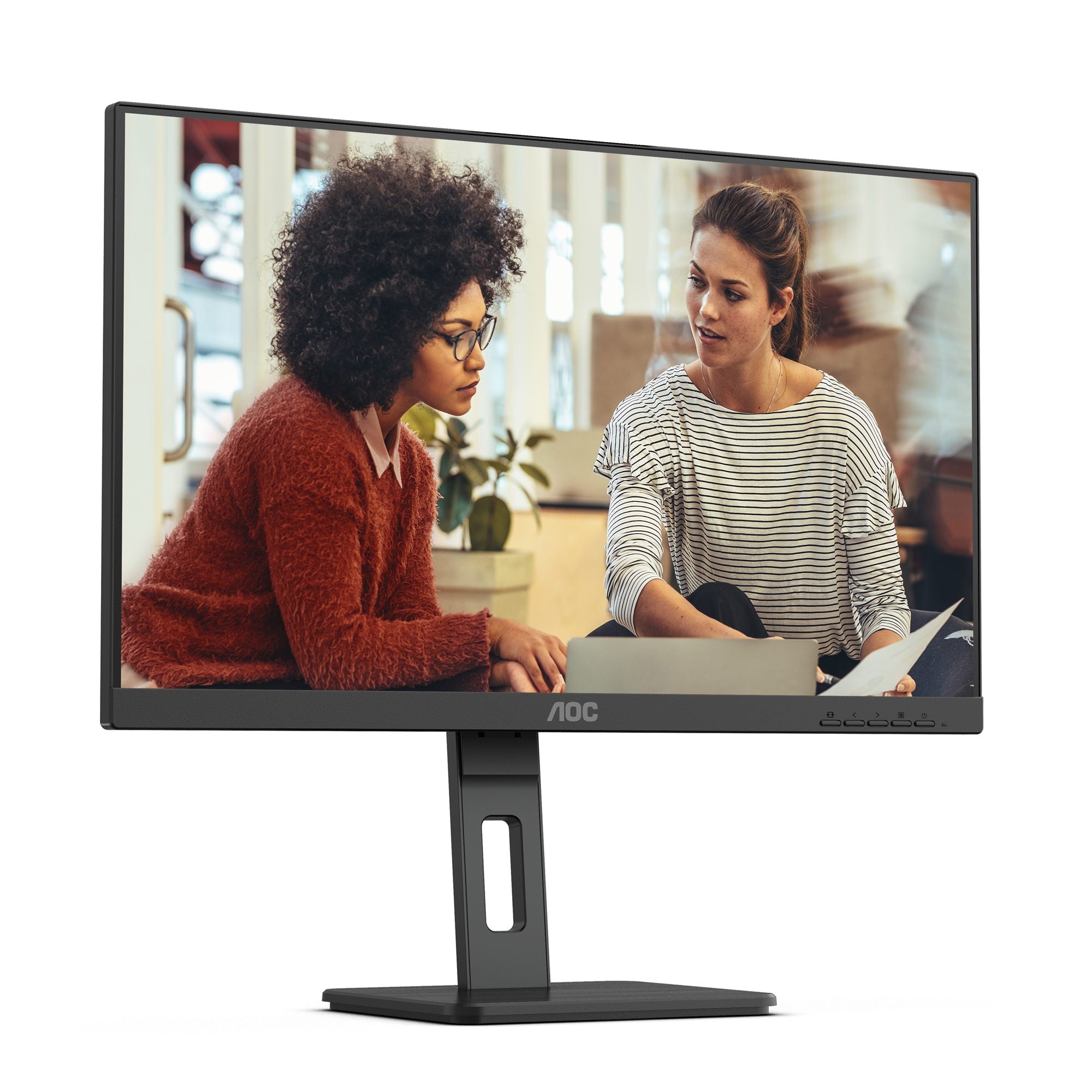 AOC 24E3QAF Écran LED - 24" - 1920 x 1080 Full HD (1080p) @ 75 Hz - IPS - 1000:1 - 4 ms - HDMI, VG DP , HAS pivot Haut- parleurs