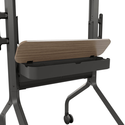 Chief Voyager Large Manual Height Adjustable AV Cart for Screen SizesÂ 50in - 85in or up to 79.4Kg Black