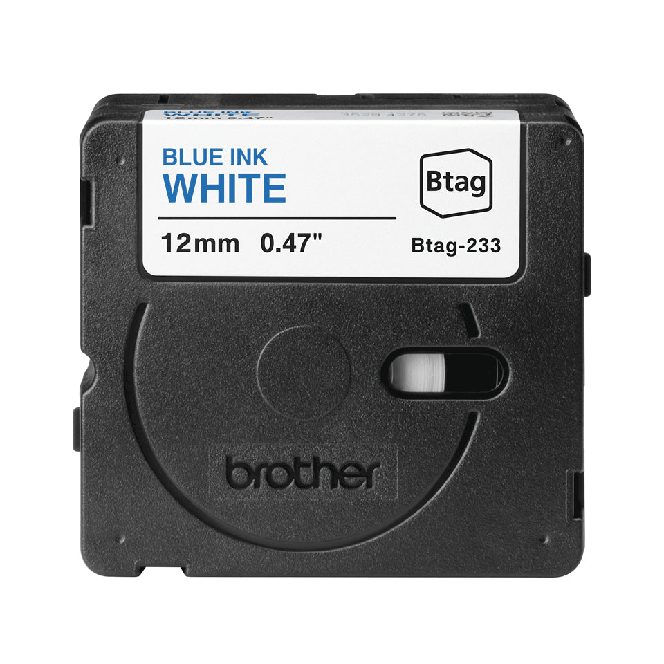 BROTHER BTAG233 Ribbon 12MM Blue on White