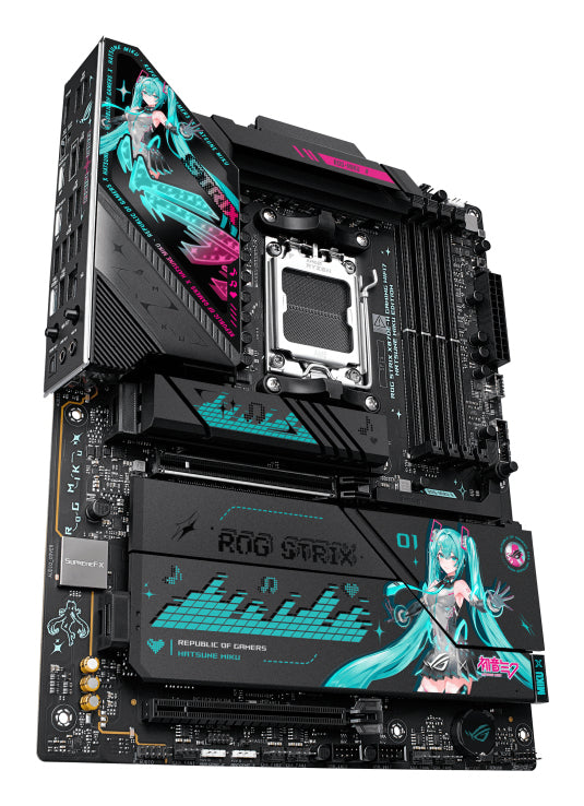 ASUS ROG Strix X870E-H Gaming WiFi 7 Hatsune Miku Edition AMD DDR5 ATX motherboard 1xHDMI 4xM.2 4xSATA