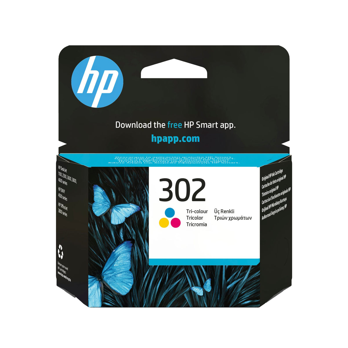 HP 302 original Tri-color Ink cartridge F6U65AE 301 Blister