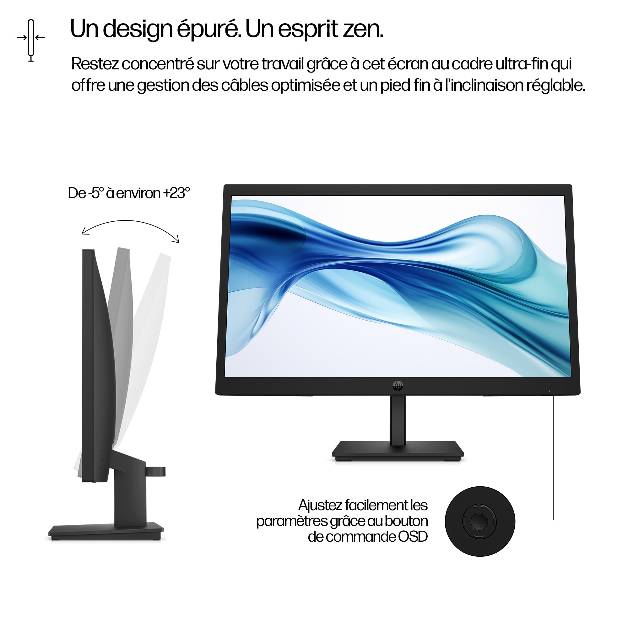 HP Écran Series 3 Pro 322pv 21.5p FHD 1920x1080 HDMI VGA 3/3/0