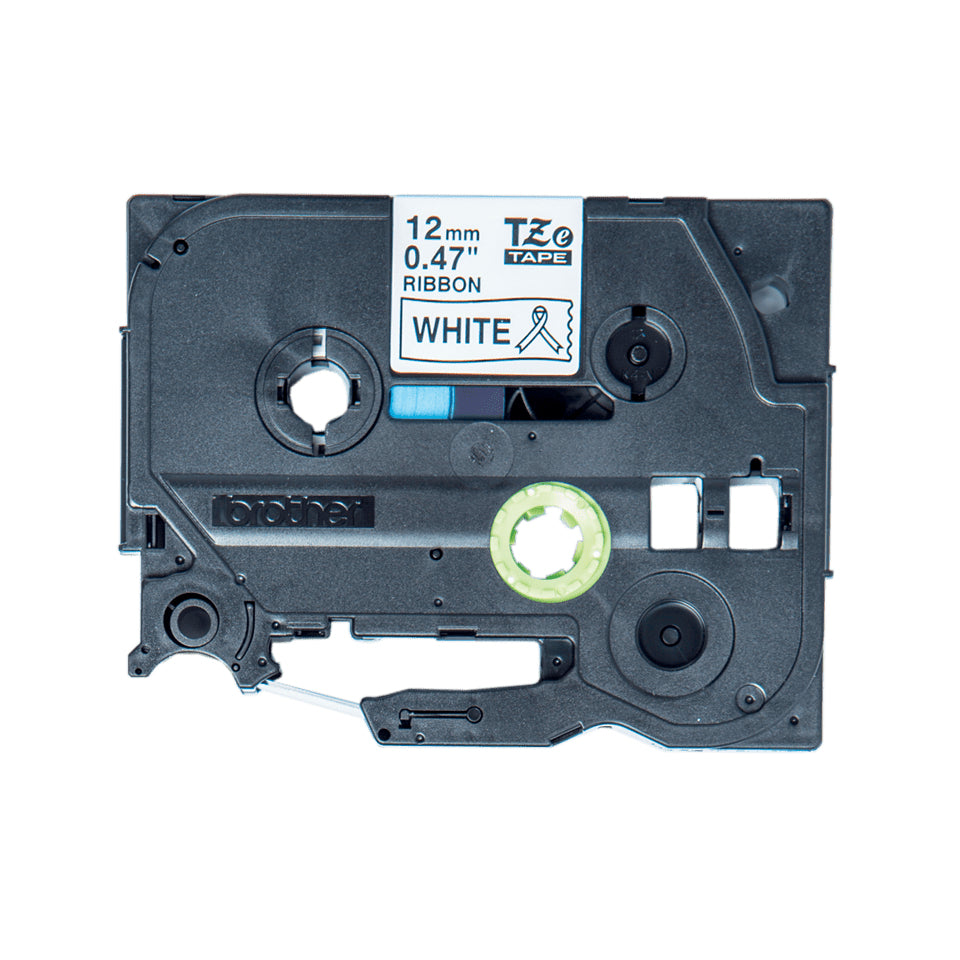 BROTHER Ruban tissus Noir sur Blanc 12mm (4m)