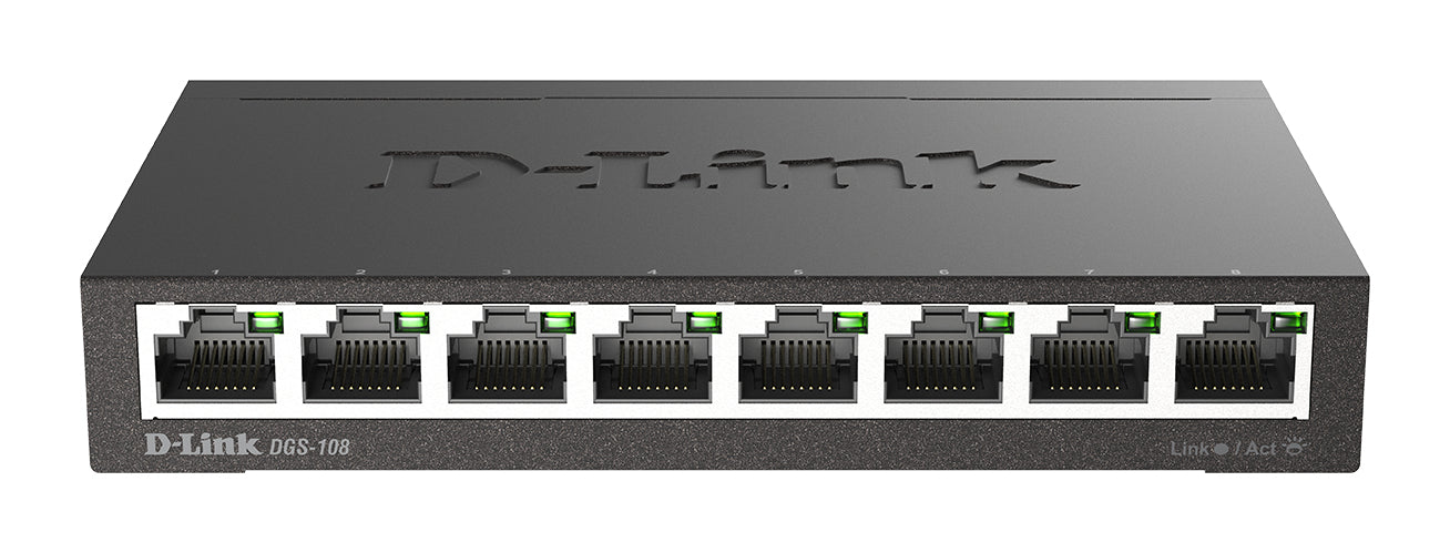D-LINK 8-port 10/100/1000Mbps Gigabit Ethernet Switch - Metal Housing