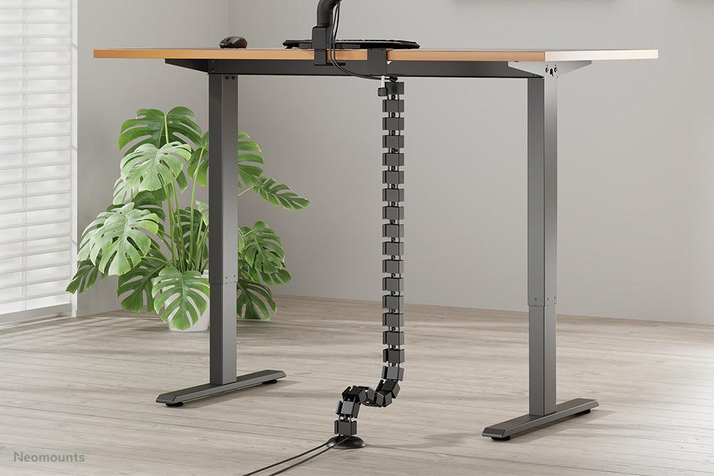 NEOMOUNTS Cable Spine Organizer for sit/stand desk frames clamp mounted black