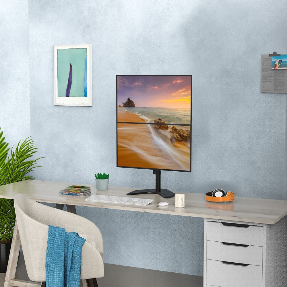 "Techly ICA-LCD 2520V Support de bureau vertical pour 2 moniteurs 13-27"" LCD 10kg"